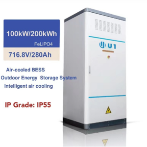 U1 BESS U1AC-01-200 200kWh  Industrial& Commercial Outdoor Energy Storage System,716.8V 280Ah LifePO4 Battery,Air Cooling ,IP55 Protection,Durable&Safe